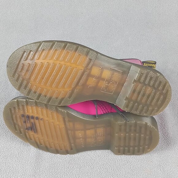 Women's Dr. Martens Doc 1460 W Combat Pink Patent Leather 8-Eye US Size 5 6629 - Picture 16 of 16